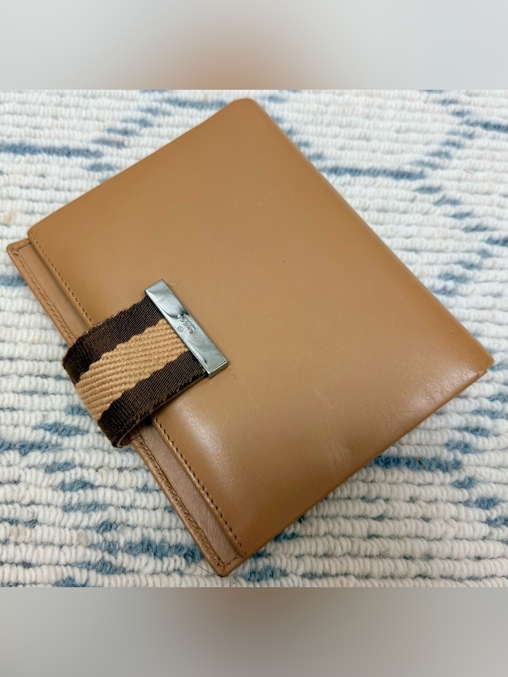 GUCCI Vintage Y2K Rare Unisex Camel Brown Leather 2-Way 6-Ring Agenda Planner - Picture 7 of 16